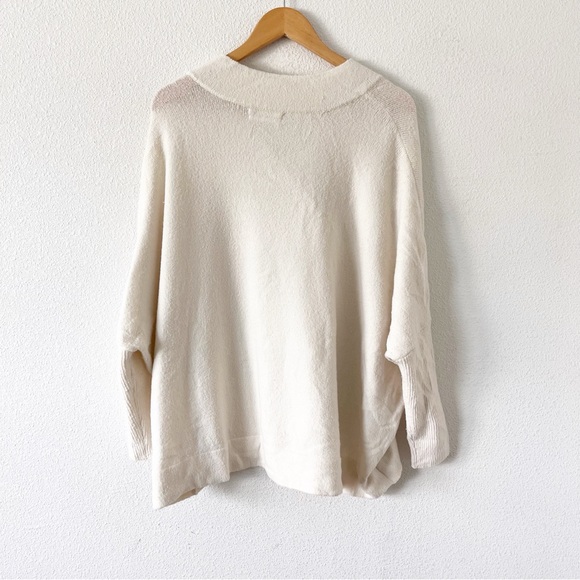 Anthropologie Tianna Knit Oversized Fit Sweater in Ivory - Picture 9 of 10